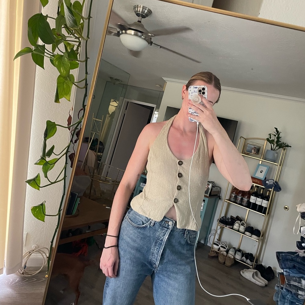 Anthropologie soft corset halter top